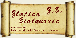 Zlatica Biolanović vizit kartica